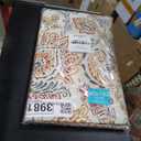 Elrene Home Fashions Ava Floral Jacobean Water- and Stain-Resistant Vinyl Tablecloth with Flannel Backing, 60 Inches X 102 Inches, Rectangle