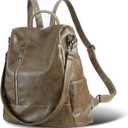 Women Backpack Purse PU Leather Anti-theft Casual Shoulder Bag Fashion Ladies Satchel Bags, Medium
