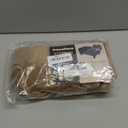 PrinceDeco Real Velvet Plush Ottoman Cover Soft Rectangle Folding Storage Covers Furniture Protector Removable Footstool Protect Footrest Covers Elastic Bottom(Large, Camel)