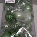 Clear Christmas Ball Ornaments, 30ct Shatterproof Xmas Ball Decorations 2.36 Inch Green Christmas Decorations for Xmas Tree Hanging Decorative Pet Baubles Set for Christmas Party