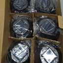 Beautyard 6 Packs Outdoor Solar Candles Lights Flickering Decorative Lantern Stake Lighting for Garden, Backyard, Lawn, Pathway, Patio Accessories and Decor ( Small 6 Pack , Black )