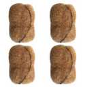 YOTCHOI Tight Afro Kinky Human Hair,Ideal for Making or Repairing Permanent Dreadlocks,Twists and Braids 4 Bundles/Package (8inch/23.32cm, Platinum Blonde #613)