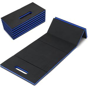 Ptwola Foldable EVA Mat with Carrying Handle, 2.5cm Thick Foam Cushion Kneeling Pad High Density Water Resistant Anti Slip Knee Mat for Workout Exercise Mechanic Garages Picnics Gardening Camping Gym