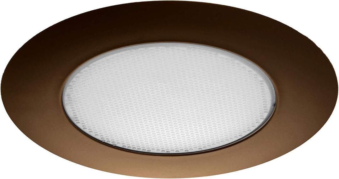 NICOR Lighting 6 inch Oil-Rubbed Bronze Recessed Shower Trim with Albalite Lens (17505OB)