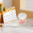 DOITOOL Sea Shells Candy Boxes : 10Pcs Seashell Party Favors Containers Plastic Chocolate Boxes Creative Jewelry Holder Clam Treat Holders for Wedding Birthday Party Decorations (White)
