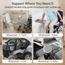 Gray Transfer Board with Turntable and Carry Bag, Heavy Duty Sliding Transfer Board for Wheelchair, Bed, Chair Transfers, Non-Slip Mobility Aid