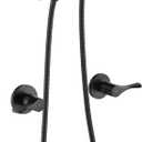 2 Handle Shower Faucet Set with Tub Spout and Shower Head Combo, Matte Black, Wall Mounted, 2 Handles, Brass, Complete Bathtub Shower Trim Kit