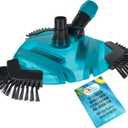U.S. Pool Supply Professional 13" Triangular Weighted Super Flexible Swimming Pool Vacuum Head with Side Brushes, Swivel Connection - Above-Ground & Inground Swimming Pools, Secure Lock Pole Handle
