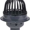 Oatey 78042 PVC Roof Drain with Cast Iron Dome and Dam Collar, 2-Inch