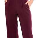 NIC+Zoe Womens 31" The Avenue Wide Leg Pleated Pant (8, Redwood)
