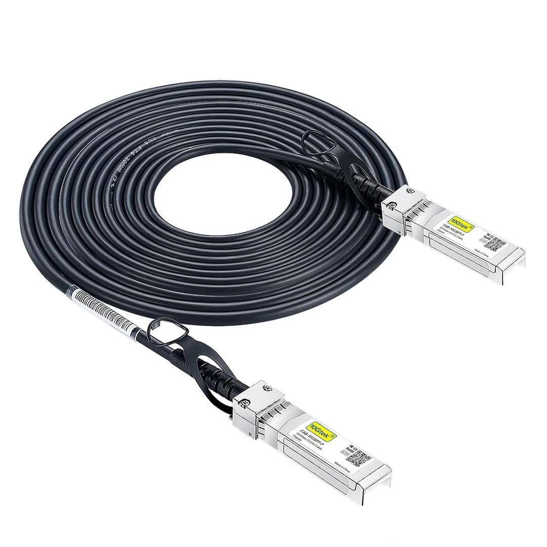 10Gtek 10G SFP+ DAC Twinax Cable, SFP+ to SFP+ Direct Attach Copper Passive for Ubiquiti UniFi, Meraki, Mikrotik, Fortinet, Netgear, D-Link, TP-Link and More, 6 Meter (19.7ft)