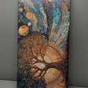 Large Frame Tree of Life Canvas Wall Art Sun and Moon Cosmic Picture Wall Decor Celestial Tree of Life Poster Print for Meditation Corner Yoga Room Living room Bedroom Home Decoration 32x16 In