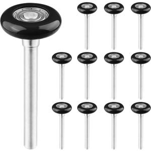 12 Pack 1.8 Inch Nylon Sealed Garage Door Rollers, Quiet/Durable and High Load, High Performance Bearing, Black