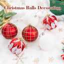 Christmas Ball Hanging decorations3.14 inch, 12 Pieces of shatterproof Christmas Tree Decoration Balls Set, Suitable for Party Floral Christmas Tree Decoration (3.14 inches 12 Balls)