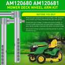 AM120680 AM120681 Front and Rear Mower Deck Gage Wheel Arm for JD Mower Decks 54C and 62C (Selected Model), 7/8 Shaft Diameter 0.345 Hole