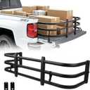 Truck Bed Extender,Adjustable Length 52"-69",Aluminum Retractable Tailgate Extender Compatible with Ford F150,Dodge Ram 1500/2500/3500,Chevrolet Silverado and GMC Sierra,Drill Required