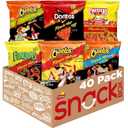 Frito-Lay Flamin' Hot Mix, Variety Pack, 3.34 Pounds, (Pack of 40), Packaging May Vary (EXP 07/28/26)