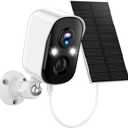 Security Cameras Wireless Outdoor, 2K Solar Cameras for Home Security Wireless, Color Night Vision, PIR Motion Detection, IP66 Waterproof, Cloud Storage/SD Card, Instant Alerts, 2.4GHz WiFi
