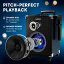 MASINGO Karaoke Machine for Adults and Kids, 40W Speaker with 8" Woofer, 2 Wireless Microphones, Bluetooth, USB, MicroSD, FM Radio, TV Connection, Tablet Holder, and Real-Time Karaoke Mode, Soprano X2