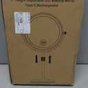 Benbilry Lighted Makeup Mirror with Magnification 10X & 3 Color Lights, Adjustable Brightness & Height, 7 Inch 360 Swivel Rechargeable LED Magnifying Make Up Vanity Mirror with Lighting (Silver)