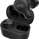 JVC Marshmallow True Wireless Bluetooth 5.3 Earbuds  28H Battery, Memory Foam Earpieces for All-Day Comfort, IPX4 Water Resistant, Mic, Compact Case, for iPhone & Android (Black)