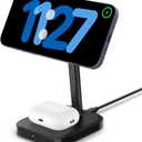 Spigen ArcField (MagFit) for MagSafe 2-in-1 Dual Magnetic Wireless Charging Stand Fast Wireless Charger for iPhone 16e 16 Pro Max Plus 15 14 13 12 Pro Max Airpods Pro 4 3 2nd gen Adapter Not Included