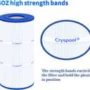 Cryspool 08046 Filter Compatible with Hayward C900, CX900RE, C-900, PA90, Posi-Clear PXC-95, C-8409, Ultral-B6, PP-B6, FC-1292, 90 Sq. Ft Pool Filter Cartridge, 1 Pack