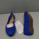 Amazon Essentials Women's Belice Comfortable Slip-On Ballet Flats Shoes (8 Wide, Dark Blue)