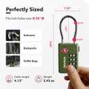 Luggage Locks TSA Approved with Inspection Indicator and Resettable 4-Digit, Easy-to-Read Combination, TSA Locks for Luggage, Suitcases, Backpacks & Travel Bags, Green, 2-Pack
