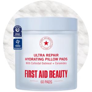First Aid Beauty - Facial Radiance Pads, Daily Exfoliating Pads with AHA, Visibly Smaller Pores, Help Tone & Brighten Skin, One-Step Makeup Prep, Compostable