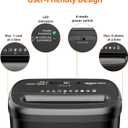 Amazon Basics 8-Sheet High Security Cross Cut Paper and Credit Card Shredder with P-4 Security, Auto Shut-off, Black