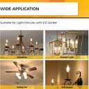 Hizashi E12 Candelabra Bulb 40 Watt 90+CRI LED Chandelier Light Bulb Dimmable, B10 LED Candelabra Light Bulbs, 4W, 450LM 2700K Warm White, Candle Light Bulbs, UL Listed, 24 Pack