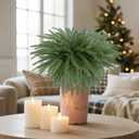 DR.DUDU 18" Norfolk Pine Branches for Vase Filler- 8 Pack Chritmas Greenery Stems, Real Touch Artificial Plants for Table Centerpieces Christmas Home Decor