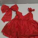 0-6T Toddler Baby Girl Embroidered Tutu Ball Gown Lace Dresses with Headwear (12-18 Months, Burgundy)