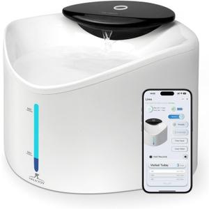 Wireless Cat Water Fountain with Smart App Monitoring, BPA-Free Ensure Safety, 2.5L/84oz Pet Water Fountain, Increase Water Intake, Ultra-Quiet Automatic Cats Dog Dispenser with Hydration Tracking