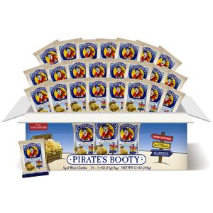 Pirate's Booty Aged White Cheddar Cheese Puffs, Gluten-Free, Kids Snacks, 0.5oz (24ct) (EXP 10/10/26)