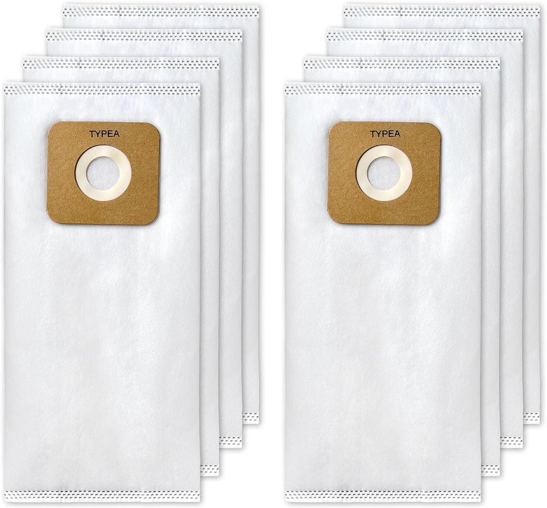 8 Pack Type A HEPA Vacuum Bags for Riccar Most Vibrance, R-Series, 2000/4000 & Simplicity Symmetry, S20EZM, 5000/6000 Upright Vacuum Cleaners, Part RAH-6/SAH-6
