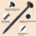 #14 x 3 Wood Structural Lag Screws 54Pcs Star Drive Decking Screws, Rust Resistant Timber Screws for Timber/Log/Landscaping Wood