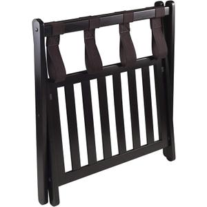 TIST Luggage Rack Suitcase Stand with Bottom Shelf,Luggage Rack for Guest Room Wooden Folding Suitcase Luggage Stand