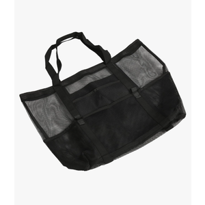 Extra Large Beach Bag 40L with 8 Pockets, Lightweight and, Black, with Pockets for Travel, Beach Trips, and Vacations 23x15 inch Black