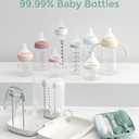 Momcozy Bottle Brush Set - Baby Bottle Cleaner Kit with Silicone Brush, Nipple Brush, Straw Brush, Soap Dispenser, Drying Rack - 7 in 1 Bottle Cleaning Tool for Home and Travel (Classic Style, Green)