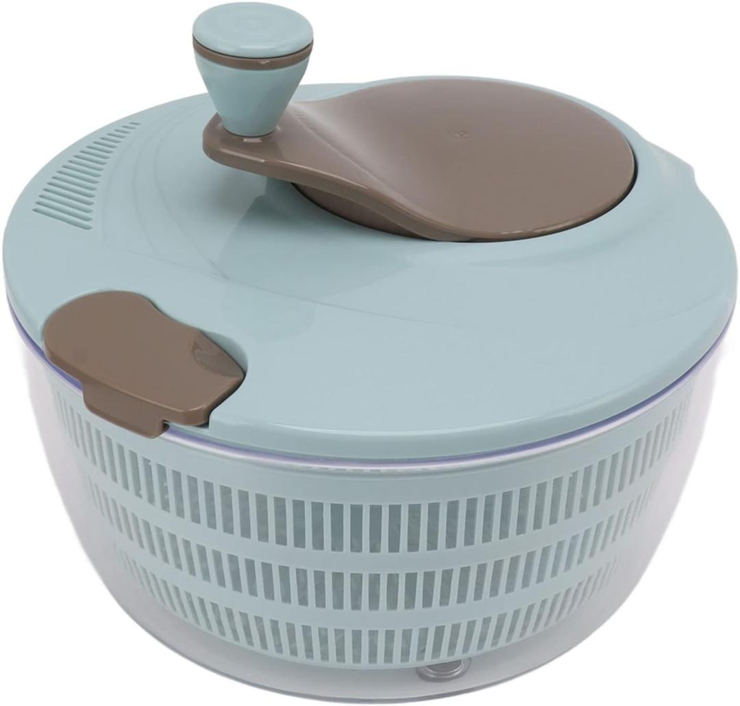 Salad Spinner Plastic, Time Saving Fast Mixing, Rotatable Veggie Washer for Crisp Salads & Fruits (Multifunctional Kitchen Essential) (Blue)