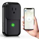 Power Failure Alarm WiFi, 110dB Frezzer Smart WiFi Power Outage Alarm with LED Indicator, Blackout App Alerts Smart Power Failure Detector for Refrigerator, GFCI Trips, Sump Pump WiFi Black-1PC