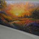 Canvas Wall Art Decor Wall Art Pictures for Living Room Large Vintage Landscape Wall Art Prints Canvas Art Wall Decor Wildflower River Artwork for Walls Bedroom Home Aesthetic Wall Art Decor 24" X 48"