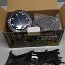 Solar Powered 8 Pack Outdoor LED Disk Lights - IP68 Waterproof, Non-Slip, Wear-Resistant Pathway Lights (Warm White) (Black)