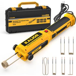 Magnetic Induction Heater 1800W, 110V High Power Handheld Tool with 6 Coils & Toolbox for Bolt & Rusty Screw Removal, Automotive Mechanical Repair, for DIY & Professionals,Yellow