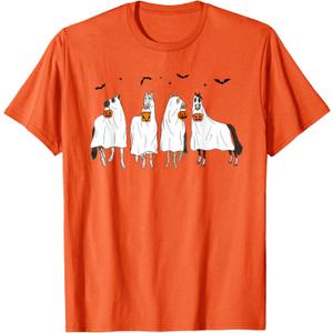 Halloween Horse Ghost Horse Western Spooky Horse Pumpkins T-Shirt, XL