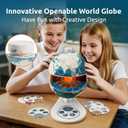 Science Can Openable Globe for Kids, 8 Inch Interactive World Globe, Talking Model with Knowledge & Quiz Mode, Bilingual STEM Toys for Ages 8-13, Educational Birthday Gifts for Boys & Girls Ages 6+