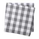 Romanstile Rectangle Plastic Tablecloth, 100% Waterproof Oil-Proof Checkered PVC Table Cloths, Heavy Duty Vinyl Table Covers for Dining, Camping, Picnic, Outdoor - 60 x 102 Inch, Grey