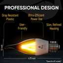 Fliq | LED Flame Light Bulb | 2 Pack | 2W | 4 Modes | Flickering Flame Bulb | 2023 Release | (Standard Frost E26)